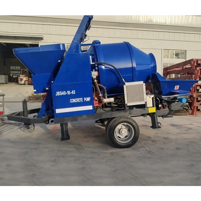 Building Material Stores High Pressure Concrete Mixer With Portable Pump Concrete Pumping Machinery